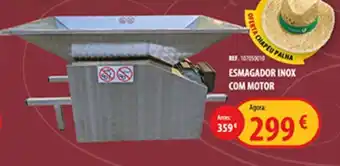 Esmagador inox com motor