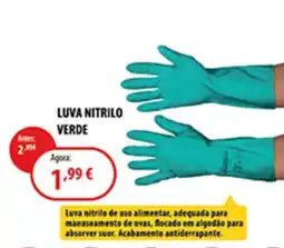 CAMPOCHEIO luva nitrilo verde promoção