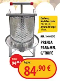 CAMPOCHEIO Prensa para mel c/tripé promoção