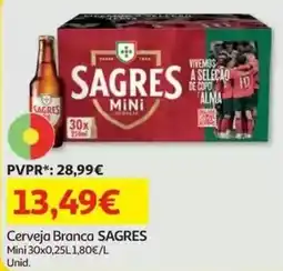 Auchan Cerveja Branca SAGRES promoção