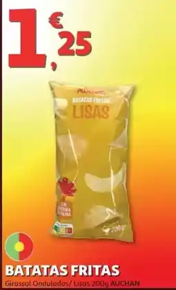 Auchan batatas fritas girassol onduladas lisas 200g auchan promoção