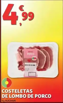 Auchan Costeletas de lombo de porco promoção