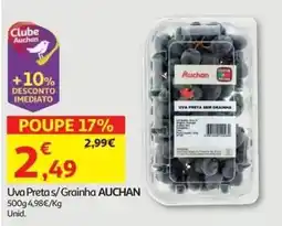 Auchan Uva Preta s/ Grainha Auchan promoção