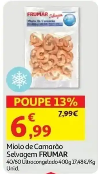 Auchan miolo de camarão selvagem frumar promoção