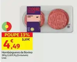 Auchan Hambúrgueres de Bovino Izidoro promoção