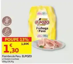 Auchan Fiambre de Peru Elpozo promoção