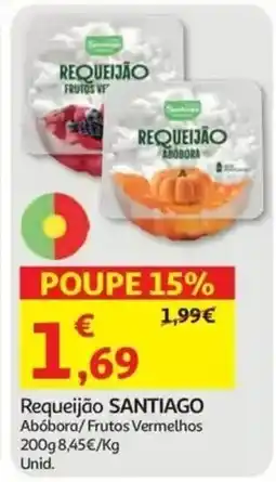 Auchan Requeijão santiago abóbora/frutos vermelhos promoção