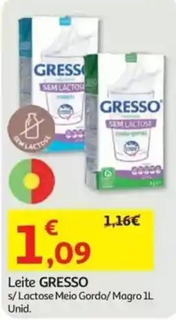 Auchan Leite gresso s/ Lactose Meio Gordo/ Magro promoção
