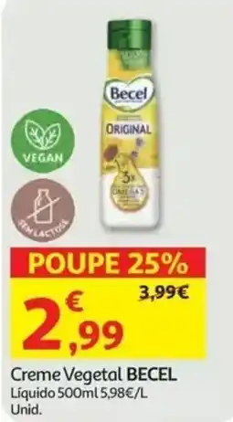 Auchan Creme Vegetal BECEL promoção