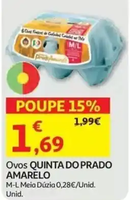 Auchan Ovos quinta do prado amarelo promoção