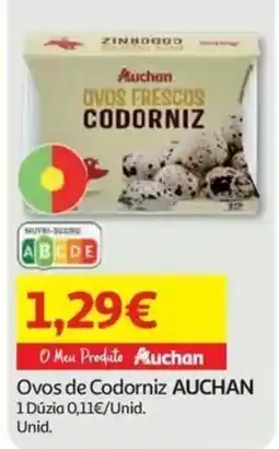 Auchan Ovos de Codorniz Auchan promoção