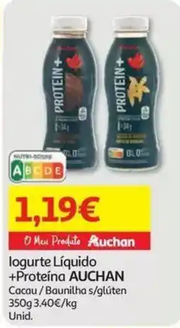 Auchan logurte líquido +proteína auchan promoção
