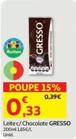 Auchan Leite c/ Chocolate GRESSO promoção