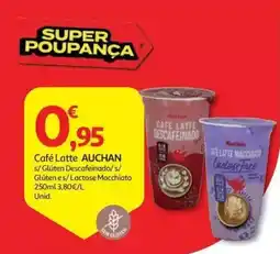 Auchan Café Latte Auchan s/glúten descafeinado/s/glúten e s/lactose macchiato promoção