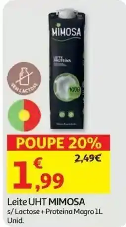 Auchan Leite UHT Mimosa promoção