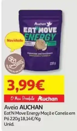 Auchan Aveia auchan eat'n move energy maçã e canela em pó promoção