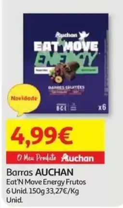 Auchan Barras auchan eat'n move energy frutos promoção