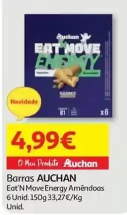 Auchan Barras auchan eat'n move energy amêndoas promoção