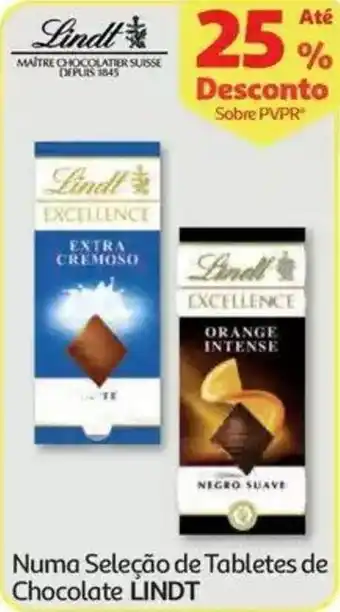 Auchan Tabletes de Chocolate LINDT promoção
