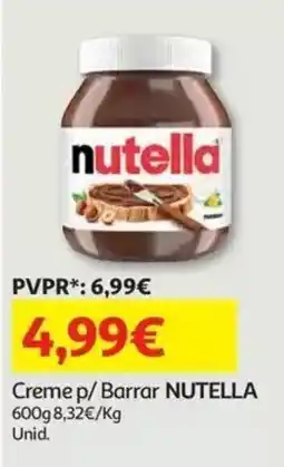 Auchan Creme p/ Barrar NUTELLA promoção