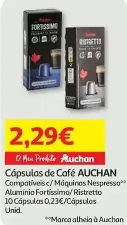 Auchan Cápsulas de Café Auchan promoção