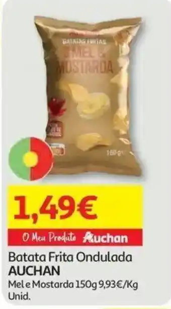 Auchan Batata frita ondulada auchan mel e mostarda promoção