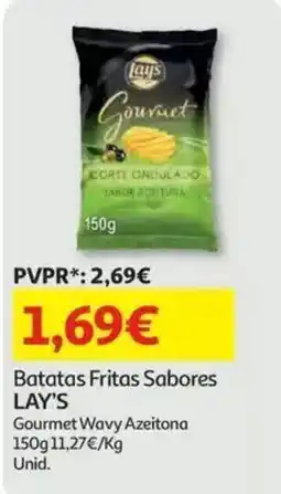 Auchan batatas fritas sabores lay's gourmet wavy azeitona promoção