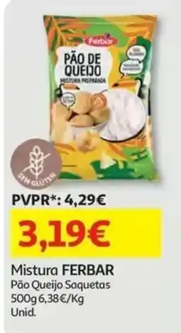 Auchan Mistura ferbar pão queijo saquetas promoção