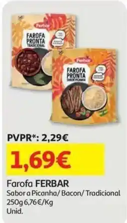 Auchan Farofa ferbar sabor a picanha/bacon/tradicional promoção
