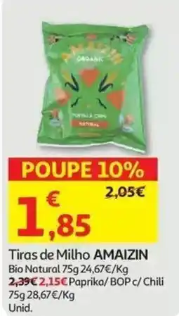 Auchan Tiras de Milho AMAIZIN promoção
