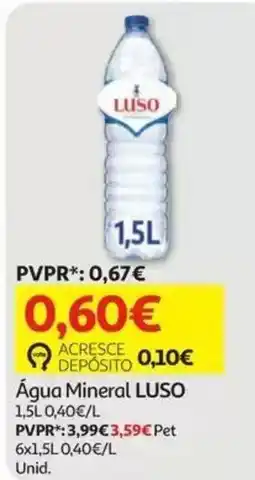 Auchan Água Mineral Luso promoção