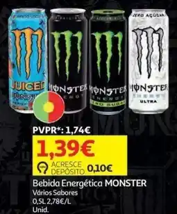 Auchan Bebida Energética Monster Vários Sabores promoção