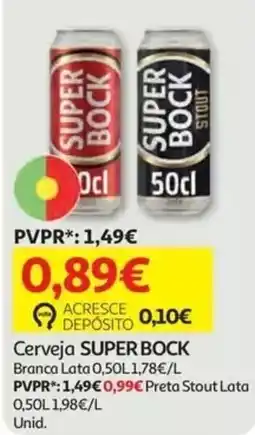 Auchan Cerveja super bock promoção