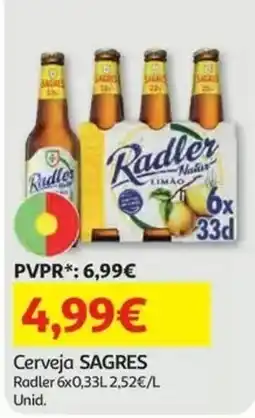 Auchan Cerveja SAGRES Radler promoção