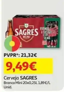 Auchan Cerveja Sagres Branca Mini promoção