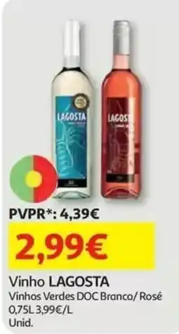 Auchan Vinho LAGOSTA promoção