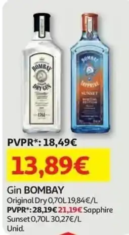 Auchan Gin bombay original dry promoção