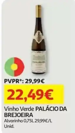 Auchan vinho verde palácio da brejoeira promoção