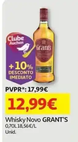 Auchan Whisky Novo Grant's promoção