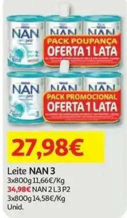Auchan Leite NAN 3 promoção