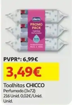 Auchan toalhitas chicco perfumada promoção