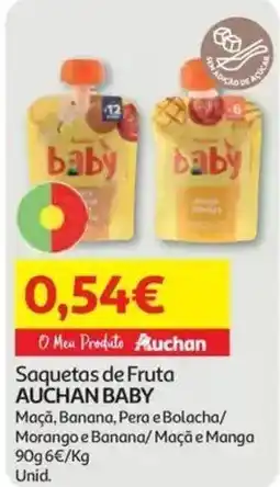 Auchan Saquetas de fruta auchan baby promoção