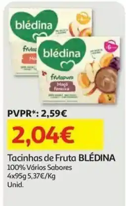 Auchan Tacinhas de Fruta BLÉDINA promoção