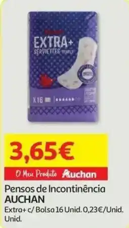Auchan Pensos de Incontinência Auchan promoção