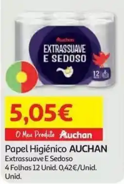 Auchan Papel Higiênico Auchan Extrassuave E Sedoso promoção