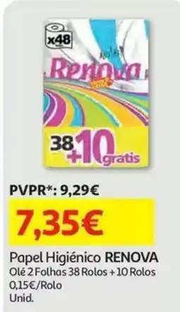 Auchan Papel Higiênico RENOVA promoção