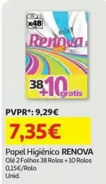 Auchan Papel Higiênico RENOVA promoção