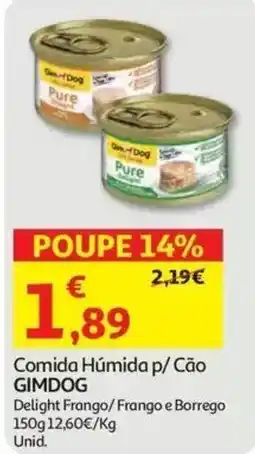 Auchan comida húmida p/ cão gimdog promoção