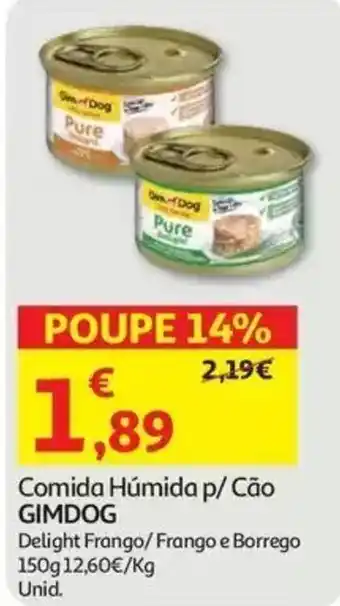 Auchan comida húmida p/ cão gimdog promoção