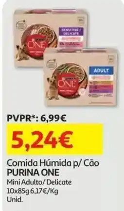 Auchan comida húmida p/ cão purina one mini adulto/delicate promoção